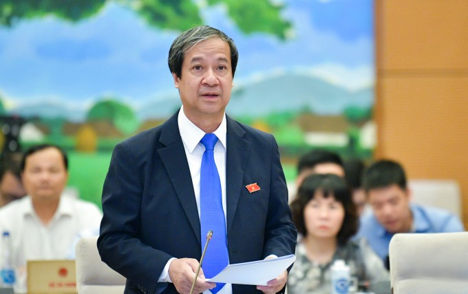 Bộ trưởng Giáo dục và Đào tạo Nguyễn Kim Sơn. Ảnh: Media Quốc hội Bộ trưởng Giáo dục và Đào tạo Nguyễn Kim Sơn. Ảnh: Media Quốc hội