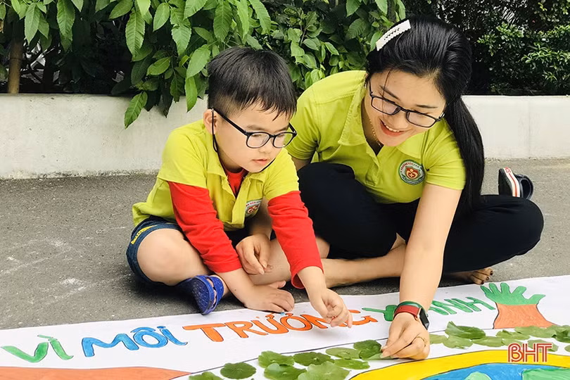 Các bé mầm non Trí Đức gửi gắm thông điệp “vì một hành tinh xanh”