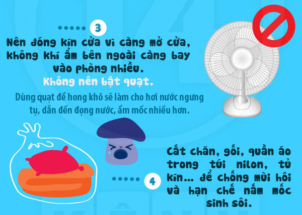 Mẹo hay đối phó với tiết trời nồm