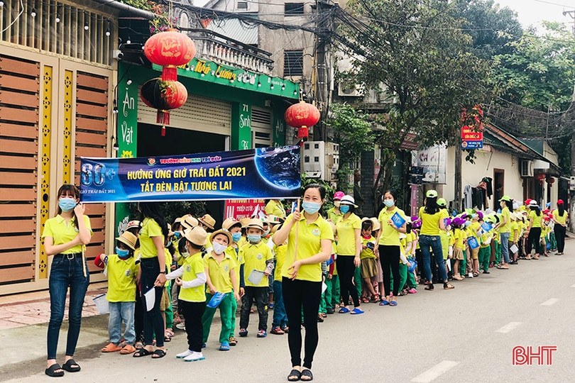 Các bé mầm non Trí Đức gửi gắm thông điệp “vì một hành tinh xanh”