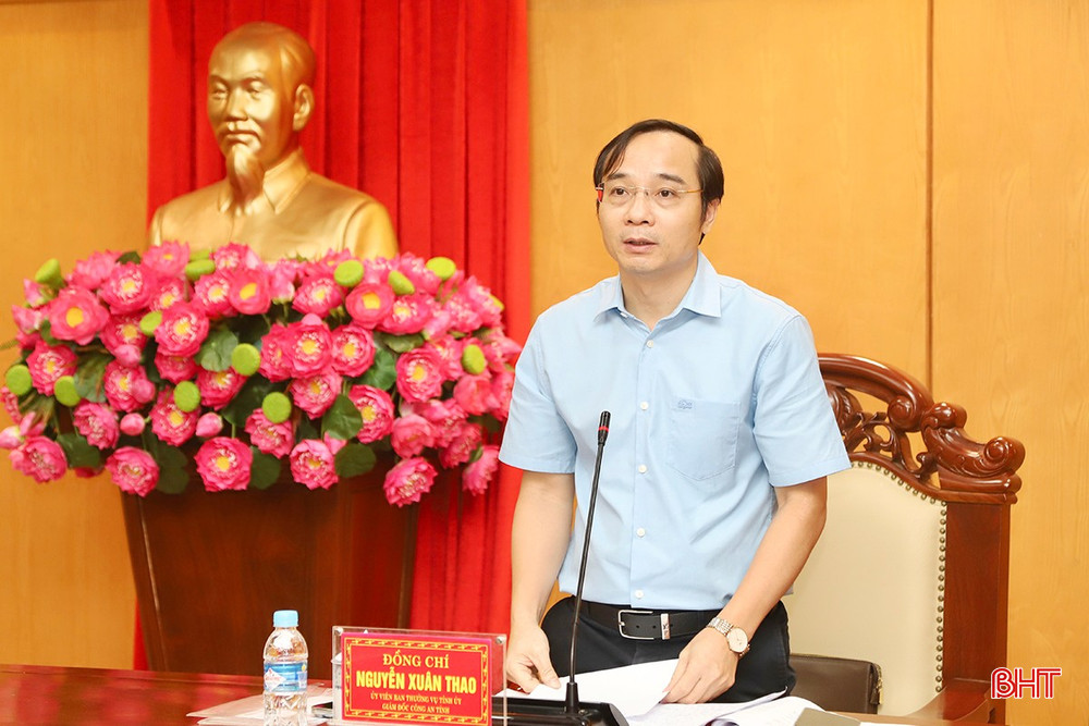 Thiếu tướng Nguyễn Xuân Thao - Giám đốc Công an tỉnh kết luận hội nghị. bqbht_br_img-8541-copy.jpg