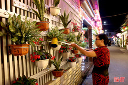 Người dân Thành Sen thi nhau làm đẹp phố phường đón Tết