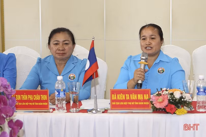 Hội LHPN Hà Tĩnh và Liên hiệp Phụ nữ tỉnh Khăm Muộn tăng cường hợp tác phát triển