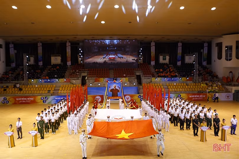 Tổng duyệt lễ khai mạc Đại hội Thể dục thể thao Hà Tĩnh lần thứ IX