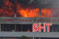 Cháy khu trưng bày sản phẩm gỗ Hào Quang ở phường Thành Sen 