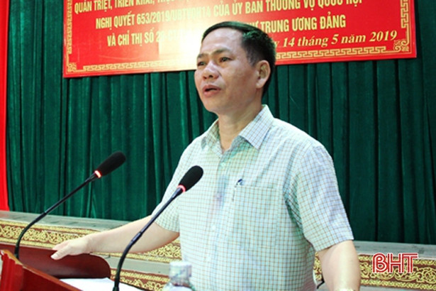 Hơn 200 cán bộ chủ chốt huyện Kỳ Anh nghe quán triệt về sắp xếp bộ máy