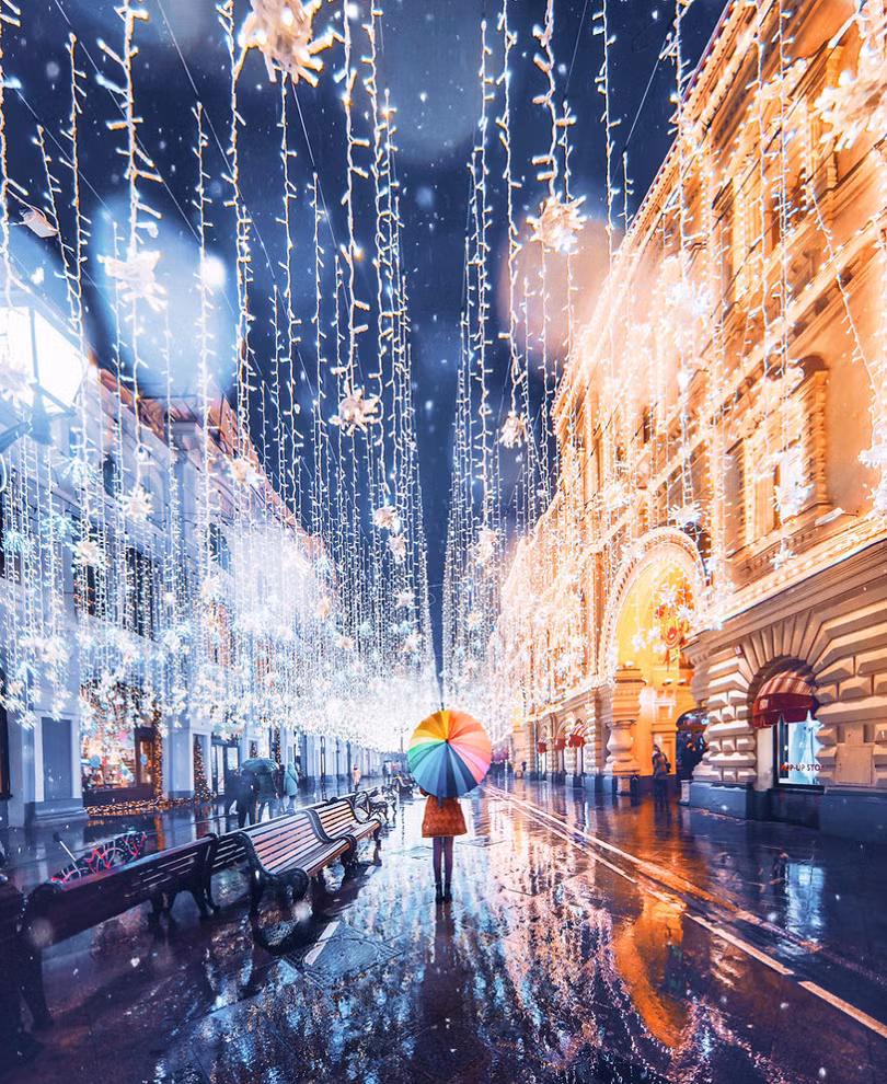 Vẻ đẹp như bước ra từ cổ tích của thủ đô Nga vào mùa đông