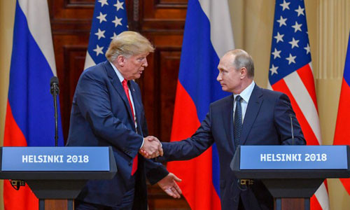 Trump (trái) và Putin gặp nhau tại Phần Lan hồi tháng 7. Ảnh: AFP . Những vấn đề định hình thế giới năm 2019