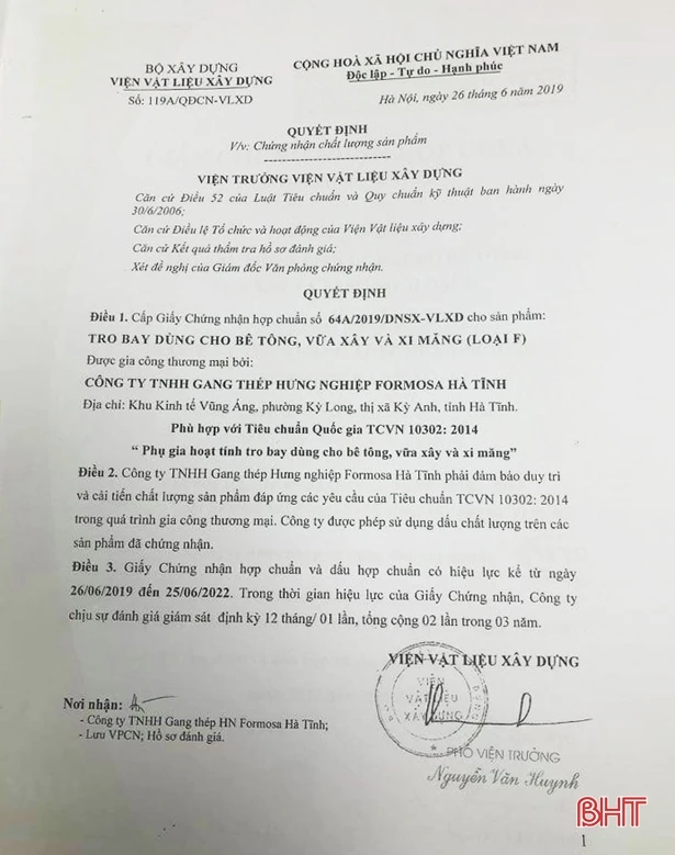 Xỉ than, xỉ thép ở Khu kinh tế Vũng Áng được sử dụng rộng rãi