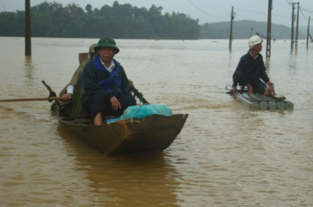 Xã Đức Lĩnh (Vũ Quang) lại chìm trong biển nước