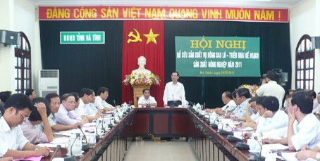 Các Phó Chủ tịch UBND tỉnh Trần Minh Kỳ, Lê Đình Sơn chủ trì cuộc họp