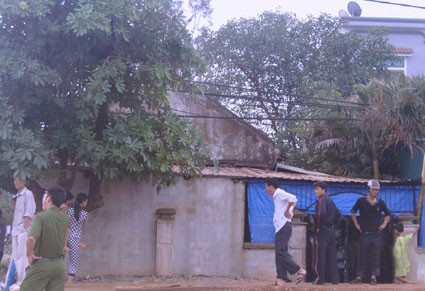 Ngôi nhà anh Thanh nơi quả mìn phát nổ