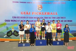 Sôi nổi giải Pickleball cán bộ đoàn UBND tỉnh