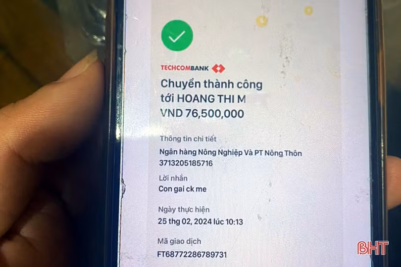 Ngăn chặn vụ lừa đảo hơn 76 triệu đồng ở huyện Kỳ Anh