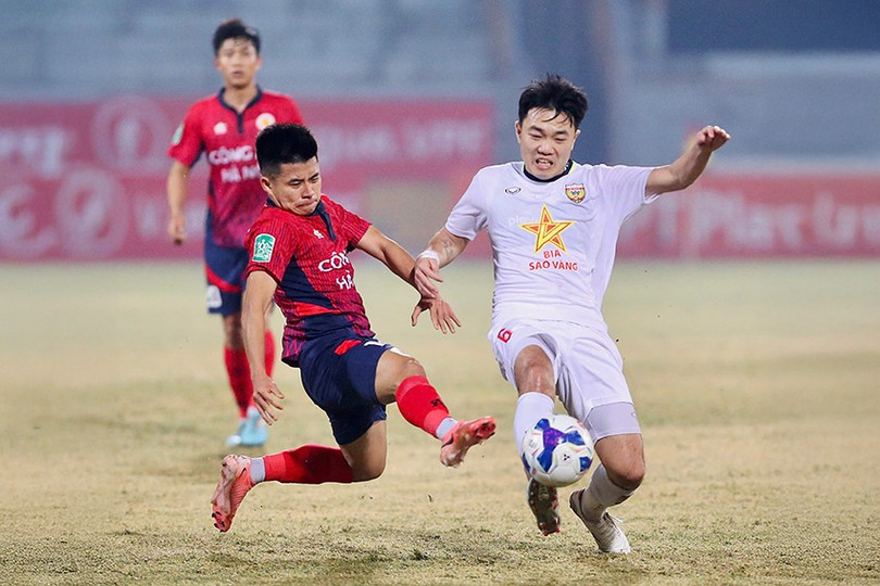 Hồng Lĩnh Hà Tĩnh đặt mục tiêu chiến thắng để nuôi mộng top 3 mùa giải. Ảnh: VPF. 7-7.jpg