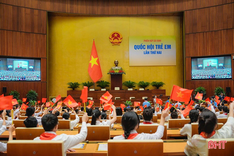 Phiên họp “Quốc hội trẻ em” lần thứ II năm 2024 được tổ chức tại Hội trường Diên Hồng, toà nhà Quốc hội (Thủ đô Hà Nội). az5878564487129-9c95c38da9b048137ffad850f9ec1d37-7731.jpg