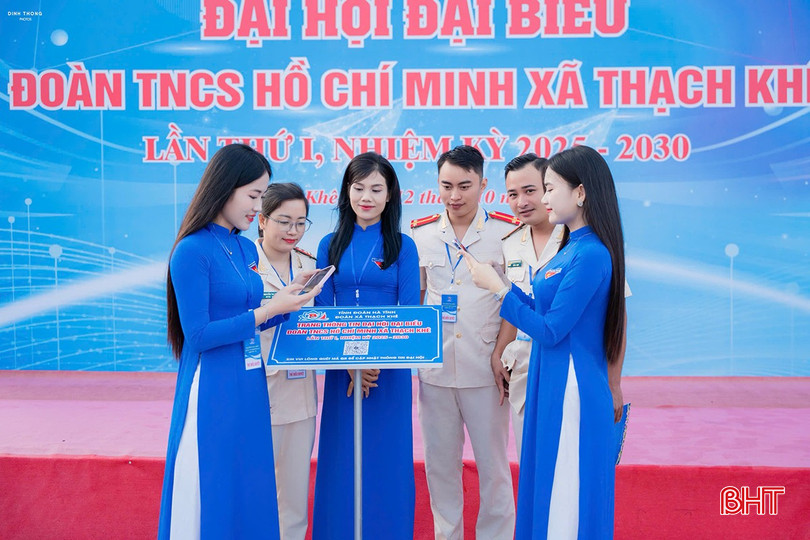 Việc sử dụng các nền tảng số đã tạo điểm nhấn về ứng dụng công nghệ trong công tác Đoàn. bqbht_br_thach-khe.jpg