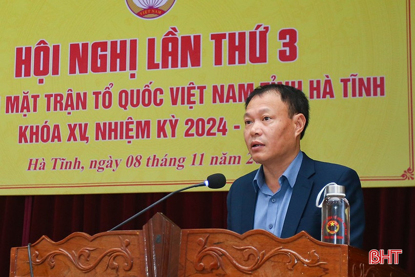 Phó Chủ tịch Thường trực Ủy ban MTTQ tỉnh Thái Ngọc Hải điều hành nội dung hiệp thương cử bổ sung Ủy viên Ủy ban MTTQ Việt Nam tỉnh. bqbht_br_aimg-5547.jpg