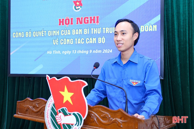 Tân Phó Bí thư Tỉnh đoàn Từ Tuấn Phương phát biểu nhận nhiệm vụ. aIMG_2325.jpg