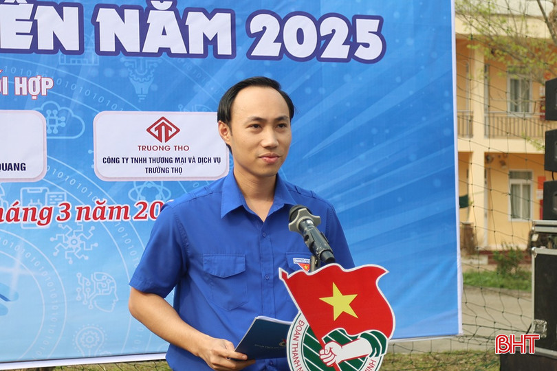Phó Bí thư Tỉnh đoàn Từ Tuấn Phương phát biểu tại chương trình. bqbht_br_aimg-5968.jpg