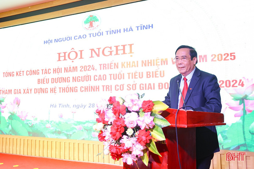 Chủ tịch Hội Người cao tuổi Việt Nam Nguyễn Thanh Bình phát biểu tại hội nghị. bqbht_br_aimg-3325.jpg
