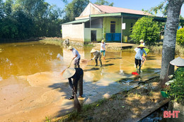 Đức Thọ nhanh chóng xử lý môi trường, nguồn nước sinh hoạt sau lũ lụt