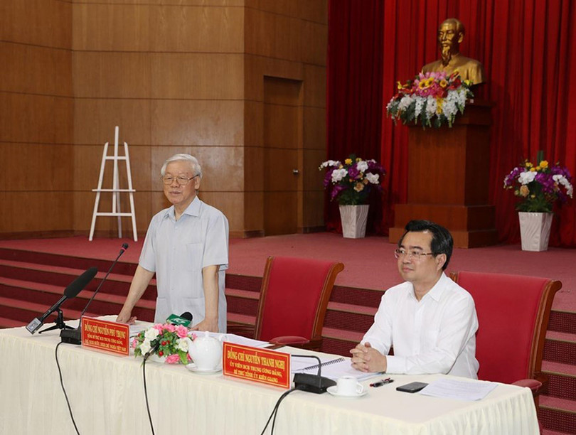 Hình ảnh Tổng Bí thư, Chủ tịch nước làm việc ở Kiên Giang