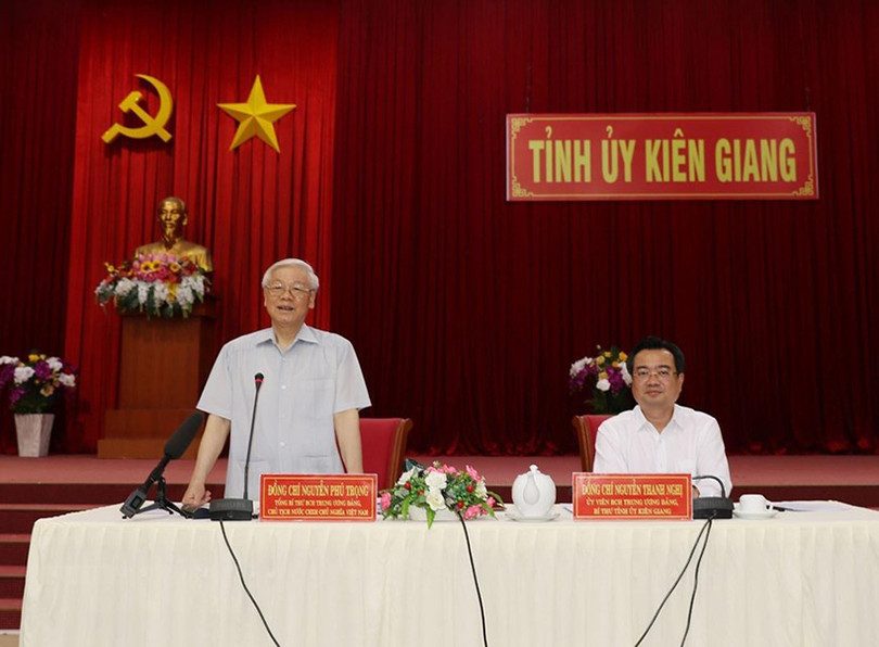 Hình ảnh Tổng Bí thư, Chủ tịch nước làm việc ở Kiên Giang