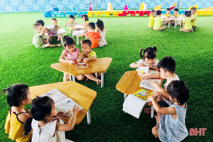 Trải nghiệm đọc sách tại Thư viện Hà Tĩnh của trẻ mầm non Trí Đức