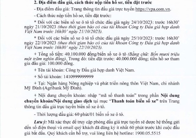 Đấu giá các biển số xe Hà Tĩnh: 38A-551.11, 38A-548.79