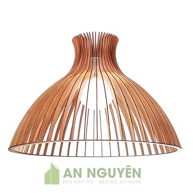 Đèn gỗ thả trần - tô điểm không gian thêm sang trọng, ấn tượng hơn
