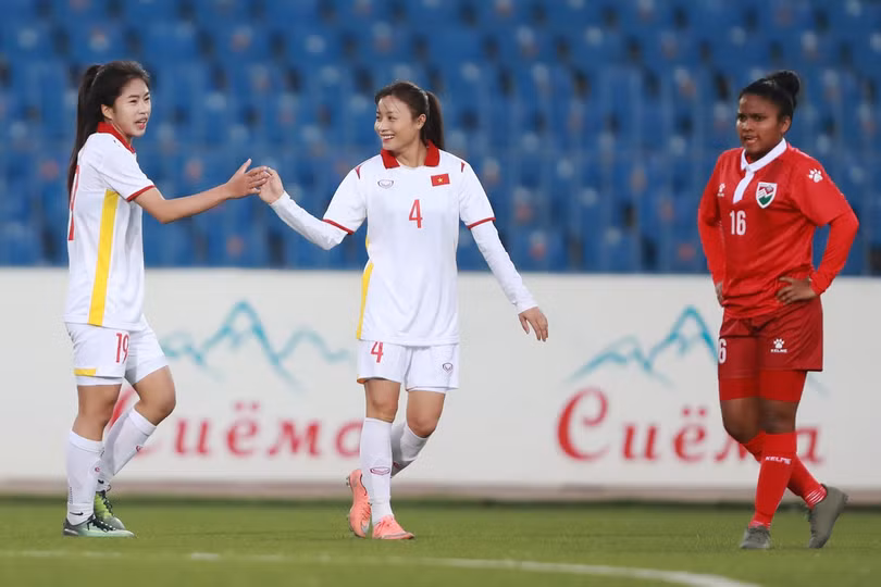 Tuyển nữ Việt Nam thắng Maldives 16-0 ở vòng loại châu Á