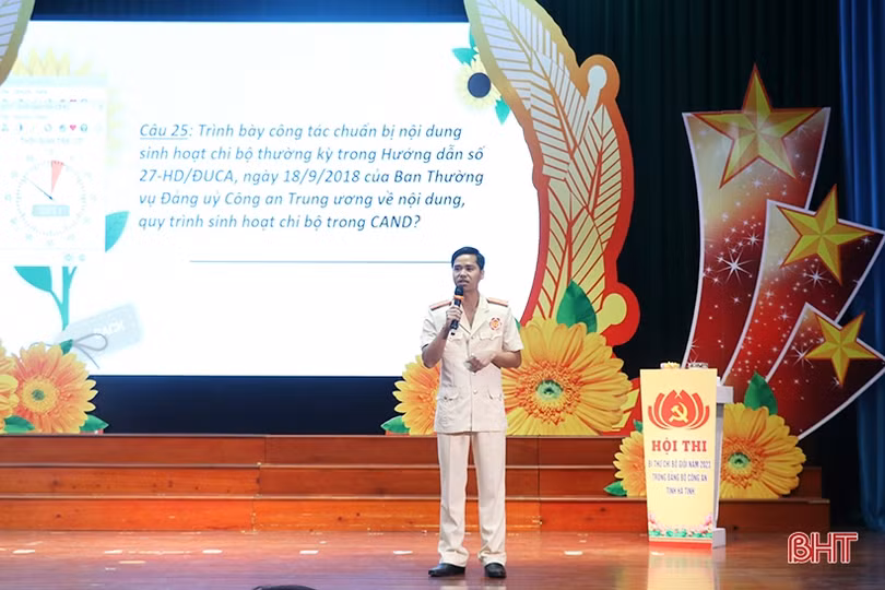 Tranh tài bí thư chi bộ giỏi ngành Công an Hà Tĩnh