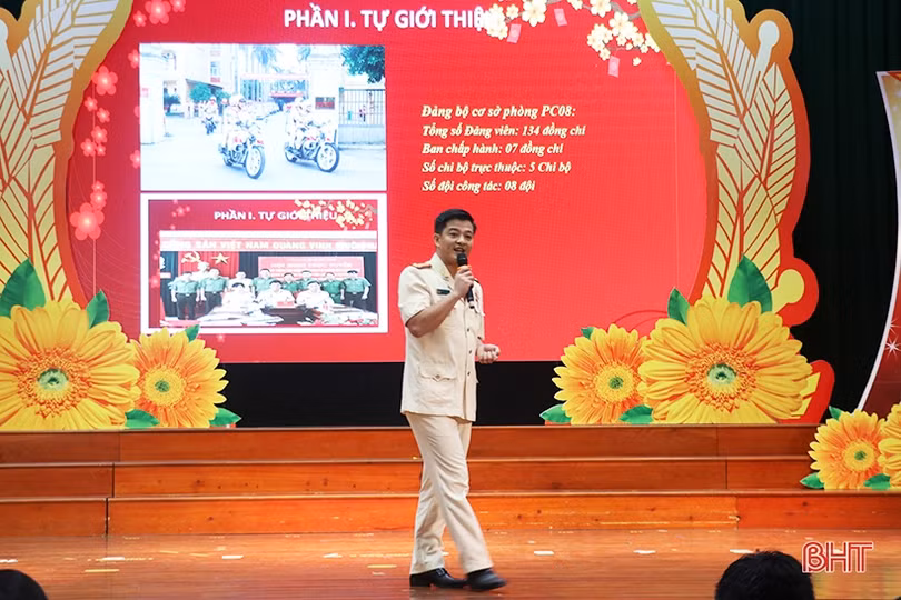Tranh tài bí thư chi bộ giỏi ngành Công an Hà Tĩnh