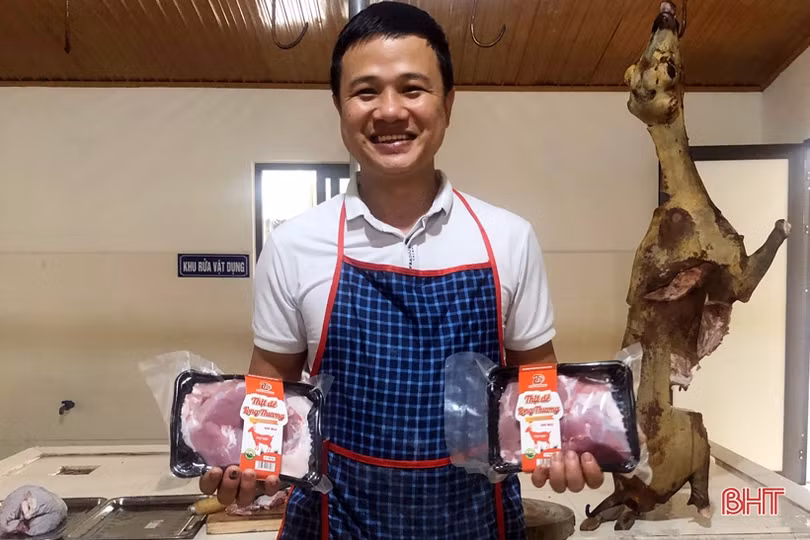 Thịt dê tươi Hương Sơn đạt chuẩn OCOP được hút chân không, đơn hàng tăng gấp đôi