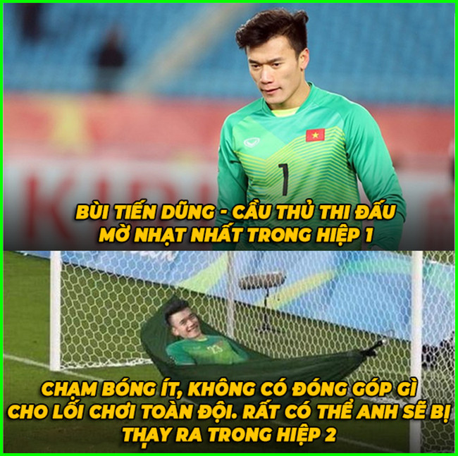 Dân mạng chế ảnh Bùi Tiến Dũng Dân mạng chế ảnh Bùi Tiến Dũng “mờ nhạt” nhất trận với U22 Brunei