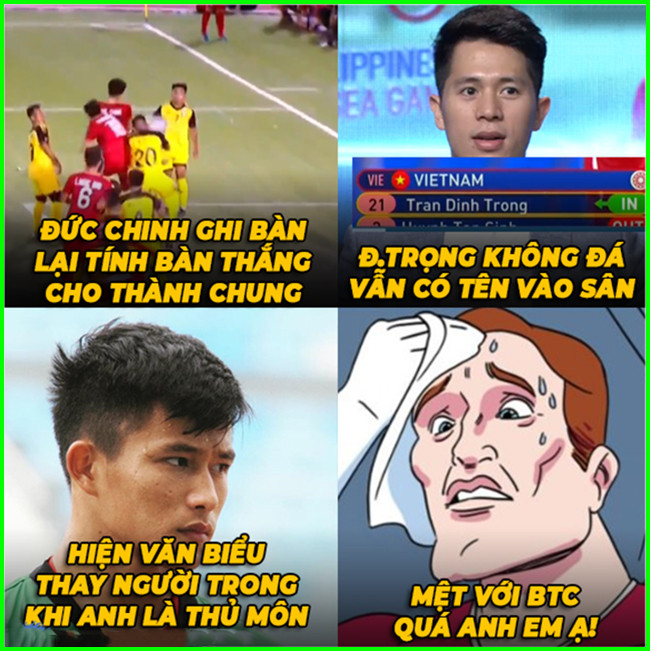 Dân mạng chế ảnh Bùi Tiến Dũng Dân mạng chế ảnh Bùi Tiến Dũng “mờ nhạt” nhất trận với U22 Brunei