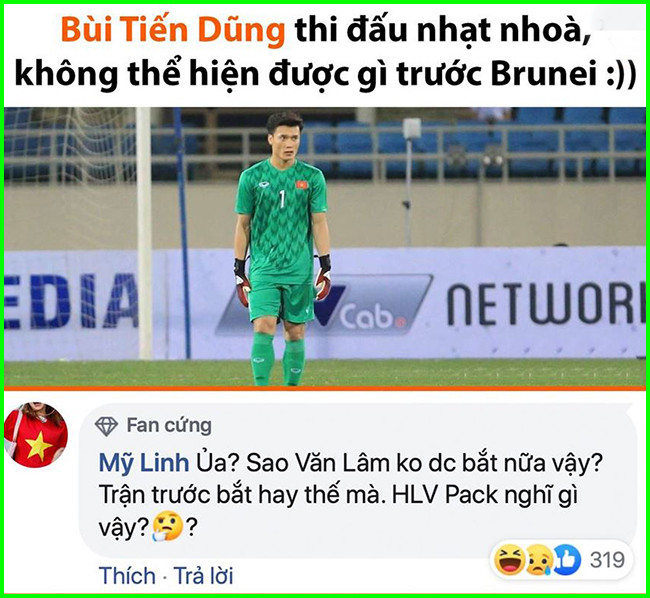 Dân mạng chế ảnh Bùi Tiến Dũng Dân mạng chế ảnh Bùi Tiến Dũng “mờ nhạt” nhất trận với U22 Brunei