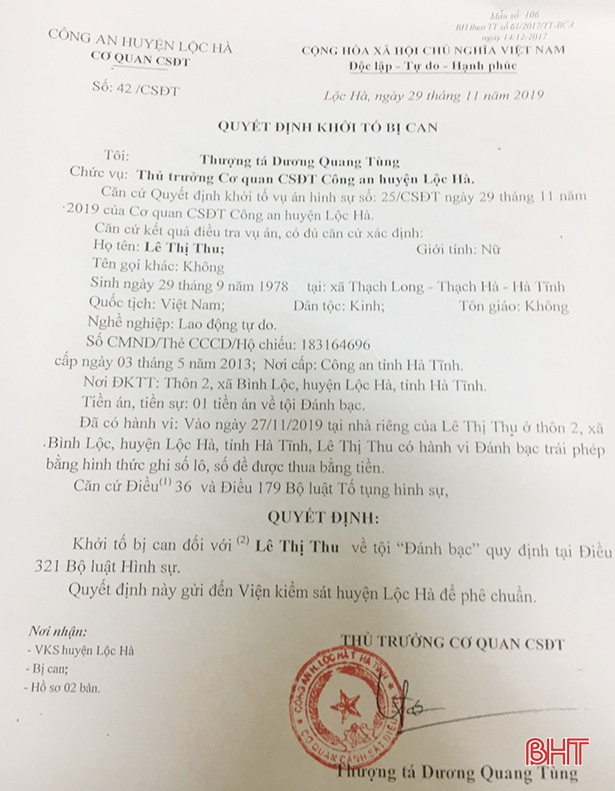 Đang chấp hành án treo tội đánh bạc, tiếp tục “dính chàm” ghi lồ, đề