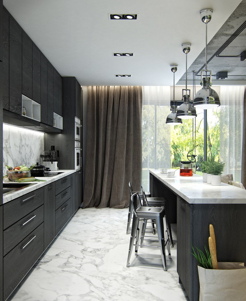 Căn hộ đẹp nổi bật với bức tường bằng cây xanh