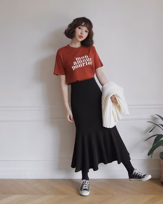 Điệu đà váy áo màu nổi cho mùa thu