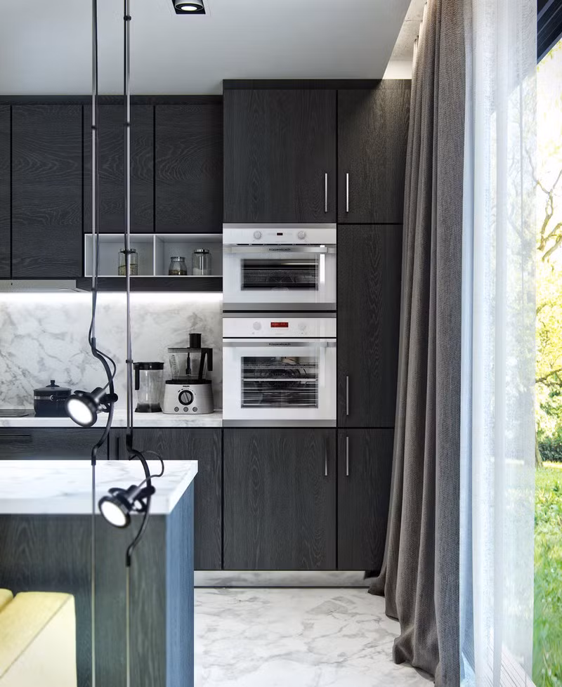 Căn hộ đẹp nổi bật với bức tường bằng cây xanh