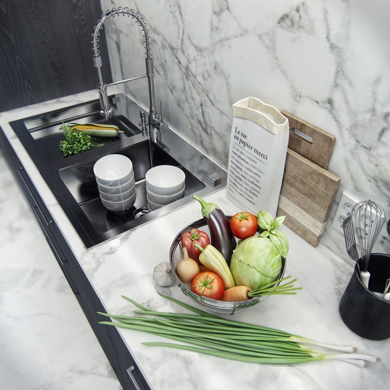 Căn hộ đẹp nổi bật với bức tường bằng cây xanh