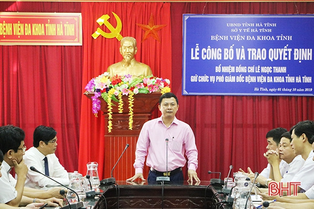 Bệnh viện Đa khoa Hà Tĩnh có phó giám đốc mới