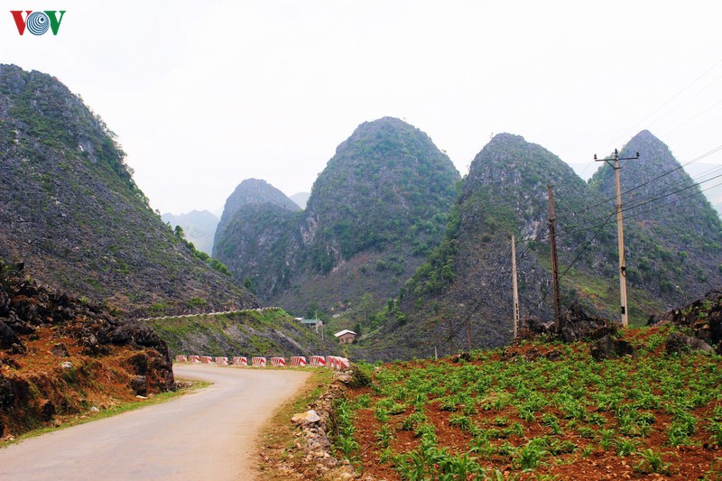 Khung cảnh núi non hùng vĩ trên đèo Mã Pì Lèng ở Hà Giang