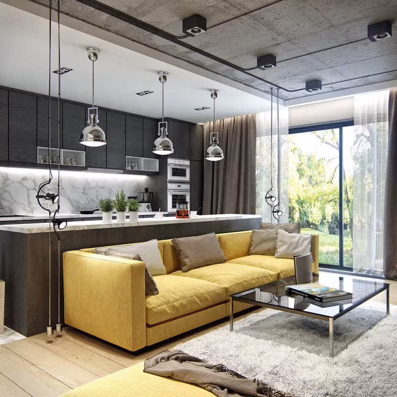 Căn hộ đẹp nổi bật với bức tường bằng cây xanh