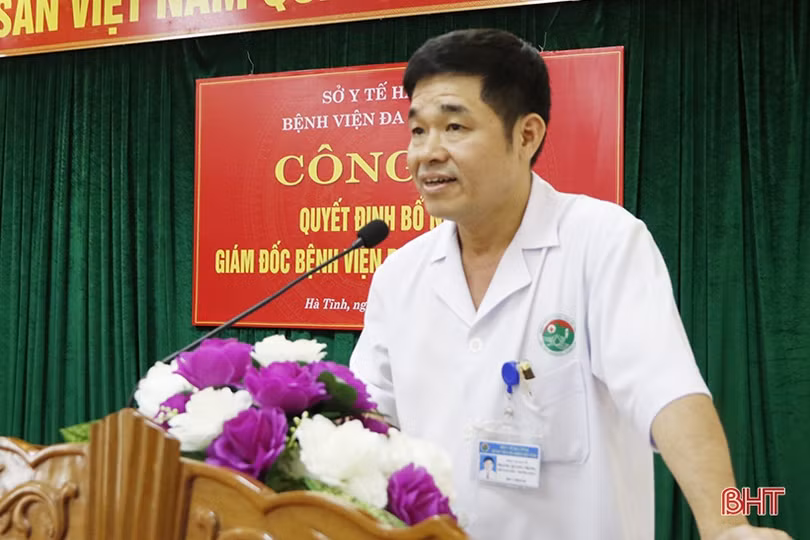 Bác sỹ Hoàng Quang Trung được bổ nhiệm làm Giám đốc Bệnh viện Đa khoa Hà Tĩnh