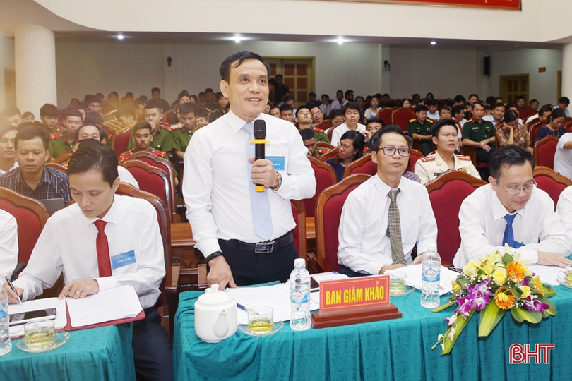 Cán bộ Công an thị xã Kỳ Anh nhất Hội thi Báo cáo viên giỏi tỉnh Hà Tĩnh