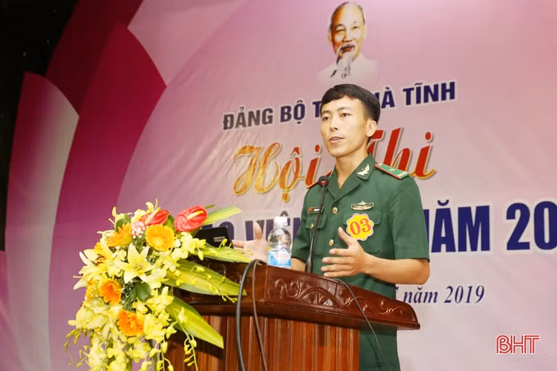 Cán bộ Công an thị xã Kỳ Anh nhất Hội thi Báo cáo viên giỏi tỉnh Hà Tĩnh