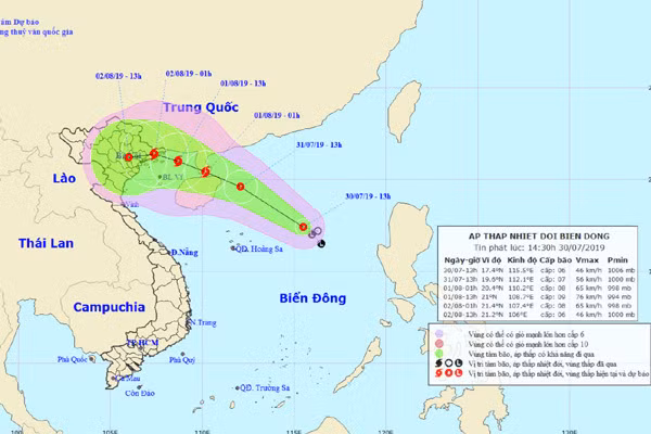 Áp thấp nhiệt đới có thể thành bão mạnh cấp 9, giật cấp 11
